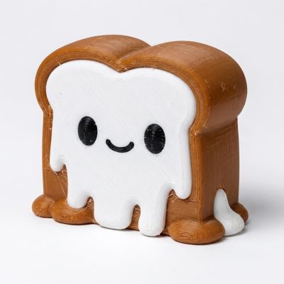 Melting Toast Collectible Figurine - Unique Desk Decor for Adults – 3D Printed in Canada — 3D Printed Figurines by 3DCentral