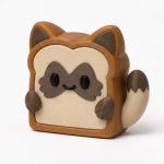 Ragdoll Cat Toast Collectible Figurine - Unique Desk Decor for Adults – 3D Printed in Canada