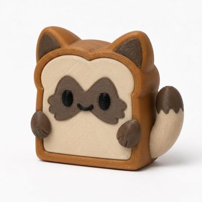 Ragdoll Cat Toast Collectible Figurine - Unique Desk Decor for Adults – 3D Printed in Canada — 3D Printed Cats by 3DCentral