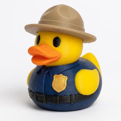 State Trooper Duck Collectible Figurine - Unique Desk Decor for Adults – 3D Printed in Canada — 3D Printed Ducks by 3DCentral
