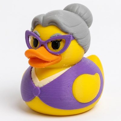Judgy Grandma Duck Collectible Figurine - Unique Desk Decor for Adults – 3D Printed in Canada — 3D Printed Ducks by 3DCentral