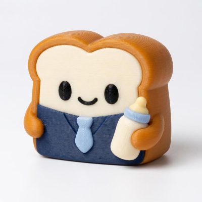 New Dad Toast Collectible Figurine - Unique Desk Decor for Adults – 3D Printed in Canada — 3D Printed Figurines by 3DCentral