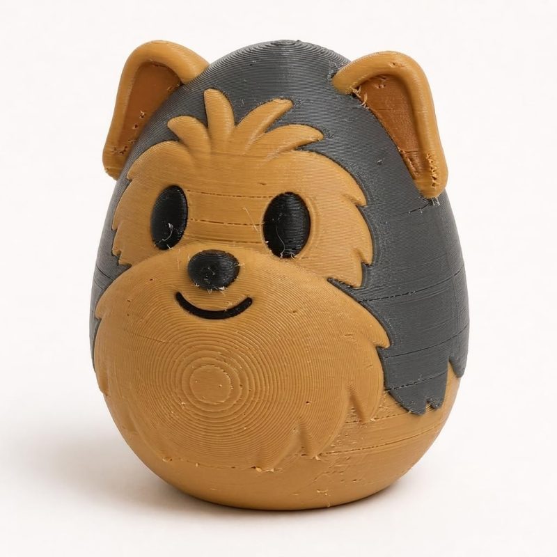 Yorkshire Terrier Eggling Collectible Figurine - Unique Desk Decor for Adults – 3D Printed in Canada