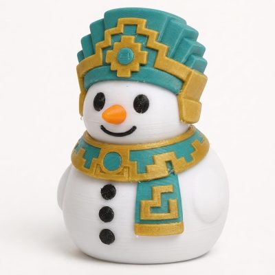 Aztec Priest Snowman Collectible Figurine - Unique Desk Decor for Adults – 3D Printed in Canada — 3D Printed Figurines by 3DCentral