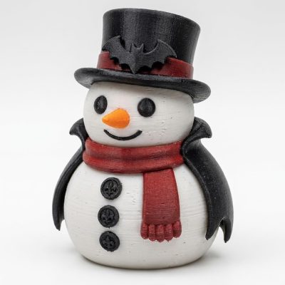 Gothic Snowman Collectible Figurine - Unique Desk Decor for Adults – 3D Printed in Canada — 3D Printed Figurines by 3DCentral
