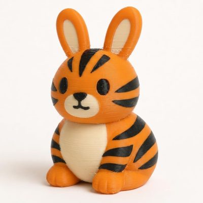 Tiger Bunny Collectible Figurine - Unique Desk Decor for Adults – 3D Printed in Canada — 3D Printed Bunnies by 3DCentral