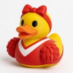 Cheerleader Duck Collectible Figurine - Unique Desk Decor for Adults – 3D Printed in Canada