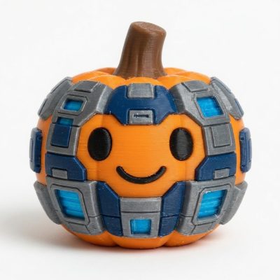 Greeble Pumpkin Collectible Figurine - Unique Desk Decor for Adults – 3D Printed in Canada — 3D Printed Seasonal by 3DCentral