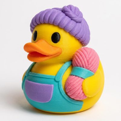Yarn Shop Owner Duck Collectible Figurine - Unique Desk Decor for Adults – 3D Printed in Canada — 3D Printed Ducks by 3DCentral