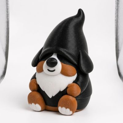 Bernese Mountain Dog Gnome Buddy Collectible Figurine - Unique Desk Decor for Adults – 3D Printed in Canada — 3D Printed Gnomes by 3DCentral