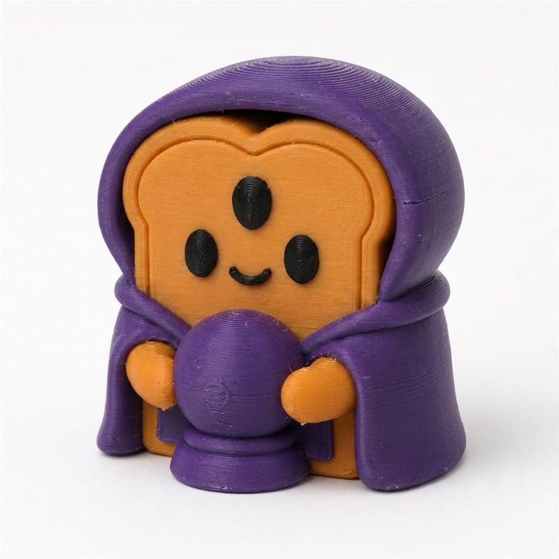 Seer Toast Collectible Figurine - Unique Desk Decor for Adults – 3D Printed in Canada