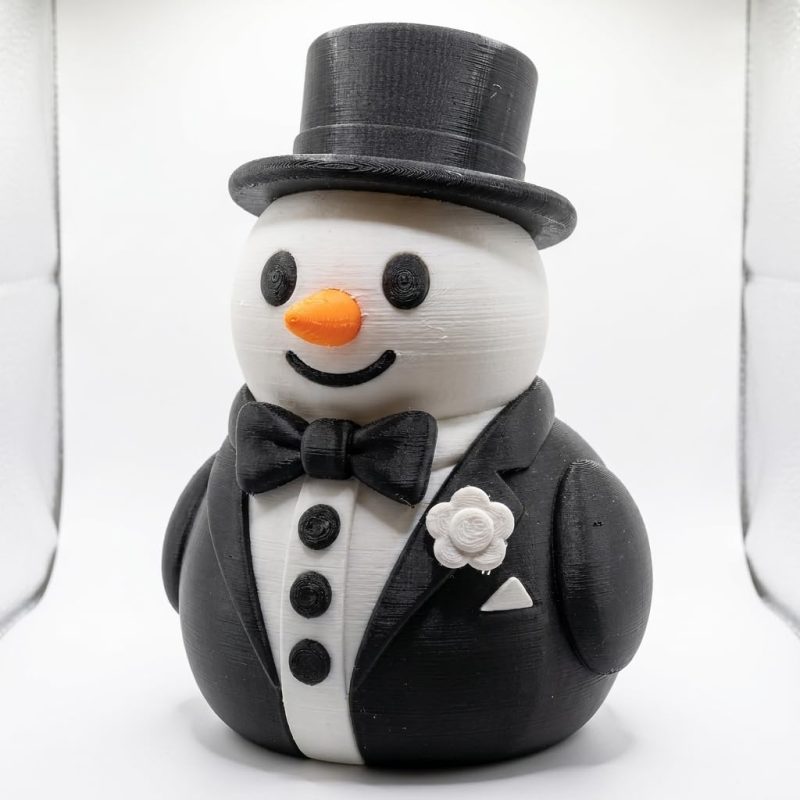Best Man Snowman Collectible Figurine - Unique Desk Decor for Adults – 3D Printed in Canada