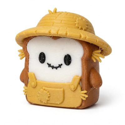 Scarecrow Toast Collectible Figurine - Unique Desk Decor for Adults – 3D Printed in Canada — 3D Printed Figurines by 3DCentral