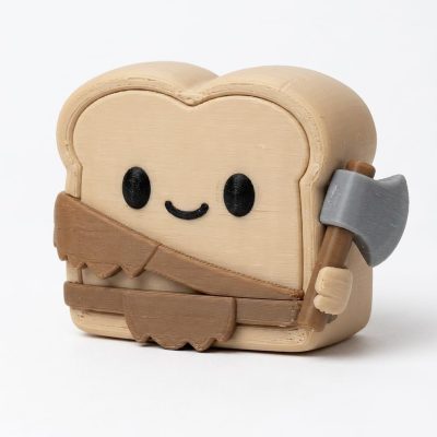 Barbarian Toast Collectible Figurine - Unique Desk Decor for Adults – 3D Printed in Canada — 3D Printed Figurines by 3DCentral