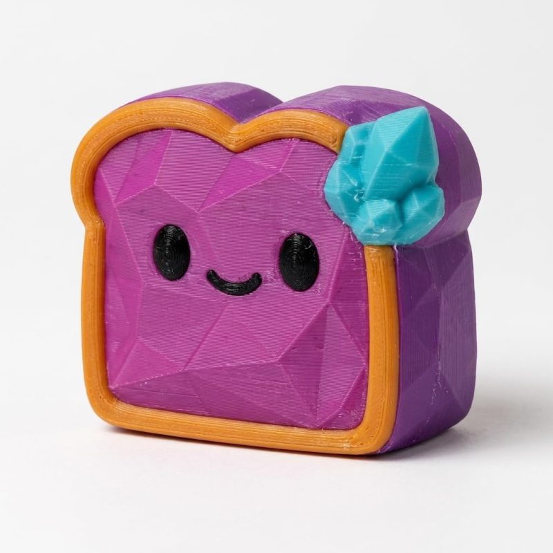 Geode Toast Collectible Figurine - Unique Desk Decor for Adults – 3D Printed in Canada