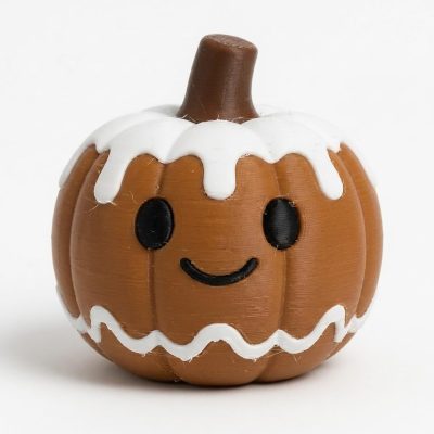 Gingerbread Pumpkin Collectible Figurine - Unique Desk Decor for Adults – 3D Printed in Canada — 3D Printed Seasonal by 3DCentral