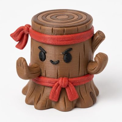 Kung Fu Tree Stump Collectible Figurine - Unique Desk Decor for Adults – 3D Printed in Canada — 3D Printed Figurines by 3DCentral