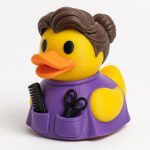 Hairstylist Duck Collectible Figurine - Unique Desk Decor for Adults – 3D Printed in Canada