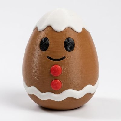 Gingerbread Eggling Collectible Figurine - Unique Desk Decor for Adults – 3D Printed in Canada — 3D Printed Figurines by 3DCentral