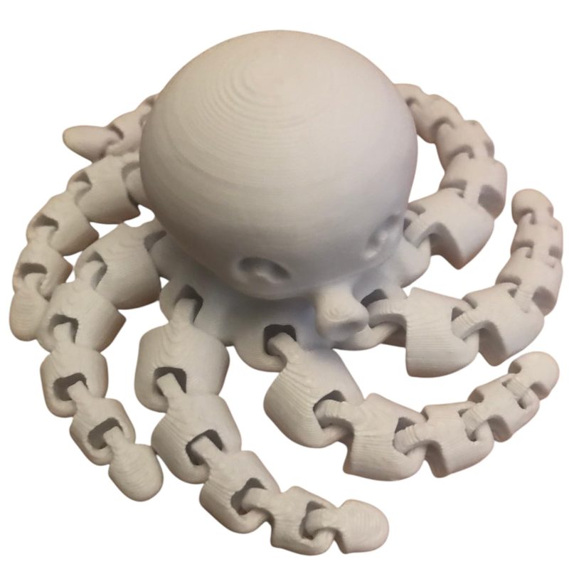 ? Mini Articulated Octopus Charming Articulated Collectible & Paintable 3D Printed Sea Creature for Desk Décor or DIY Projects 3D Printed in Canada