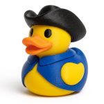 Cavalier Duck Collectible Figurine - Unique Desk Decor for Adults – 3D Printed in Canada