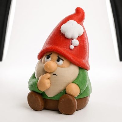 Overthinking Gnome Collectible Figurine - Unique Desk Decor for Adults – 3D Printed in Canada — 3D Printed Gnomes by 3DCentral