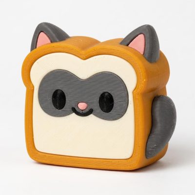 Lykoi Cat Toast Collectible Figurine - Unique Desk Decor for Adults – 3D Printed in Canada — 3D Printed Cats by 3DCentral