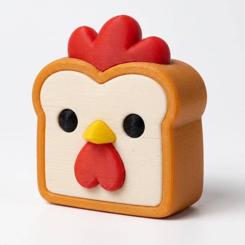 Rooster Toast Collectible Figurine - Unique Desk Decor for Adults – 3D Printed in Canada