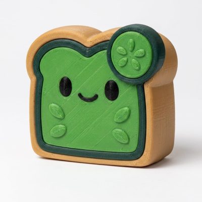 Cucumber Toast Collectible Figurine - Unique Desk Decor for Adults – 3D Printed in Canada — 3D Printed Figurines by 3DCentral