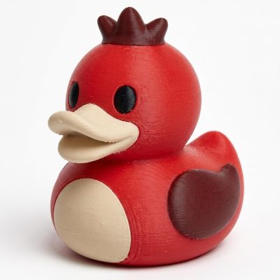 Pomegranate Duck Collectible Figurine - Unique Desk Decor for Adults – 3D Printed in Canada — 3D Printed Ducks by 3DCentral