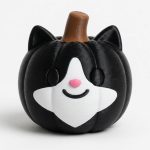 Tuxedo Cat Pumpkin Collectible Figurine - Unique Desk Decor for Adults – 3D Printed in Canada