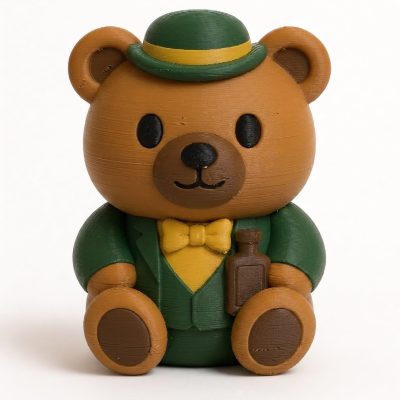 Snake Oil Salesman Teddy Bear Cub Collectible Figurine - Unique Desk Decor for Adults – 3D Printed in Canada — 3D Printed Bears by 3DCentral