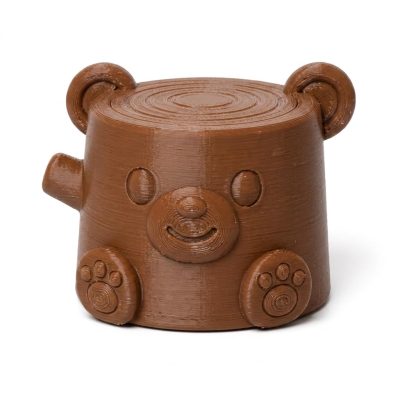 Brown Bear Tree Stump Collectible Figurine - Unique Desk Decor for Adults – 3D Printed in Canada — 3D Printed Bears by 3DCentral