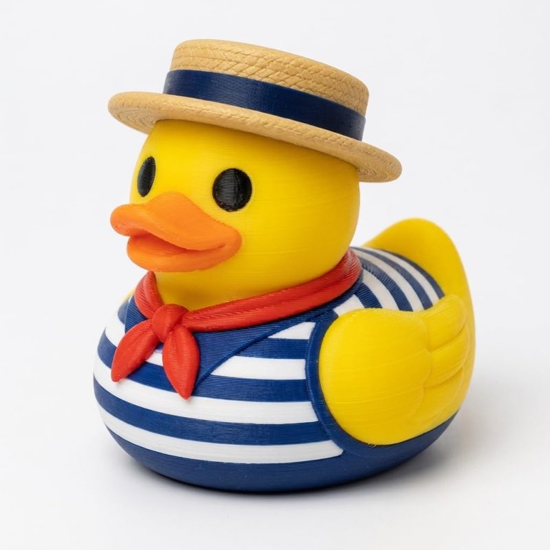 Gondolier Duck Collectible Figurine - Unique Desk Decor for Adults – 3D Printed in Canada