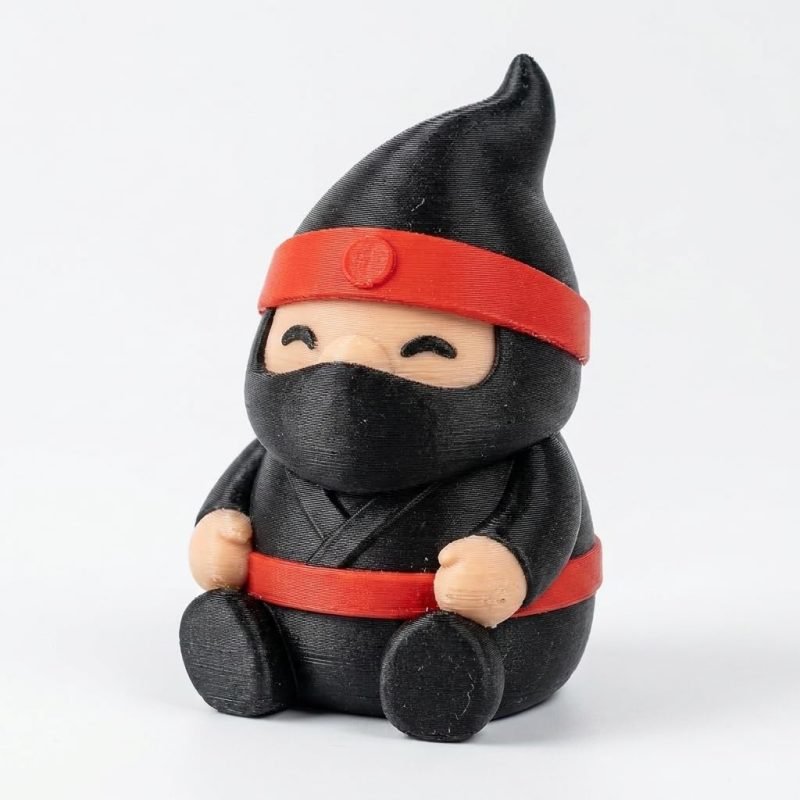 Ninja Gnome Buddy Collectible Figurine - Unique Desk Decor for Adults – 3D Printed in Canada