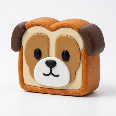 Boxer Dog Toast Collectible Figurine - Unique Desk Decor for Adults – 3D Printed in Canada — 3D Printed Dogs by 3DCentral