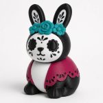 La Catrina Bunny Collectible Figurine - Unique Desk Decor for Adults – 3D Printed in Canada