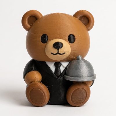 Victorian Butler Teddy Bear Cub Collectible Figurine - Unique Desk Decor for Adults – 3D Printed in Canada — 3D Printed Bears by 3DCentral
