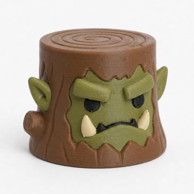 Orc Tree Stump Collectible Figurine - Unique Desk Decor for Adults – 3D Printed in Canada — 3D Printed Figurines by 3DCentral