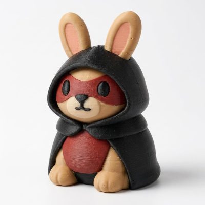 Rogue Bunny Collectible Figurine - Unique Desk Decor for Adults – 3D Printed in Canada — 3D Printed Bunnies by 3DCentral
