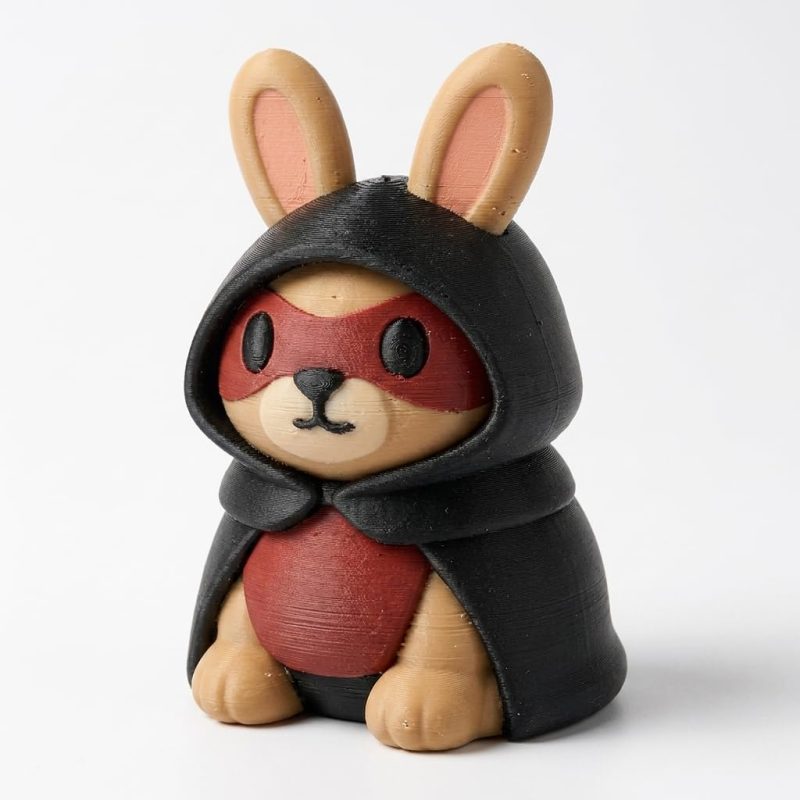 Rogue Bunny Collectible Figurine - Unique Desk Decor for Adults – 3D Printed in Canada