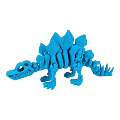 Articulated Skeleton Stegosaurus Figurine for Adults – Poseable Dinosaur, Fanned Back Plates, Tail Spikes – Halloween Desk Decor, Collectible Gift – 3D Printed in Canada — 3D Printed Dinosaurs & Prehistoric by 3DCentral