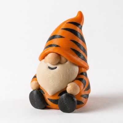 Tiger Gnome Collectible Figurine - Unique Desk Decor for Adults – 3D Printed in Canada — 3D Printed Gnomes by 3DCentral