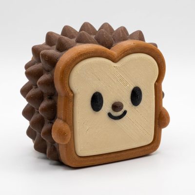 Hedgehog Toast Collectible Figurine - Unique Desk Decor for Adults – 3D Printed in Canada — 3D Printed Figurines by 3DCentral