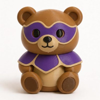 Venetian Carnival Teddy Bear Cub Collectible Figurine - Unique Desk Decor for Adults – 3D Printed in Canada — 3D Printed Bears by 3DCentral