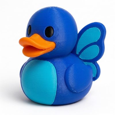 Blue Morpho Butterfly Duck Collectible Figurine - Unique Desk Decor for Adults – 3D Printed in Canada — 3D Printed Ducks by 3DCentral