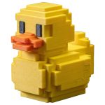 8-Bit Duck Figurine - Pixel Art Style Collectible Desk Decor Display Piece - Retro Yellow Duck Sculpture - 3D Printed in Canada