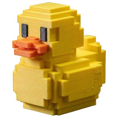 8-Bit Duck Figurine - Pixel Art Style Collectible Desk Decor Display Piece - Retro Yellow Duck Sculpture - 3D Printed in Canada — 3D Printed Ducks by 3DCentral