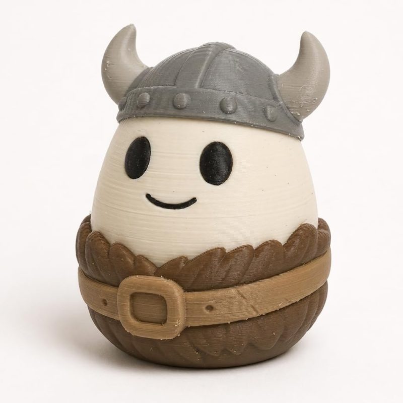 Barbarian Eggling Collectible Figurine - Unique Desk Decor for Adults – 3D Printed in Canada