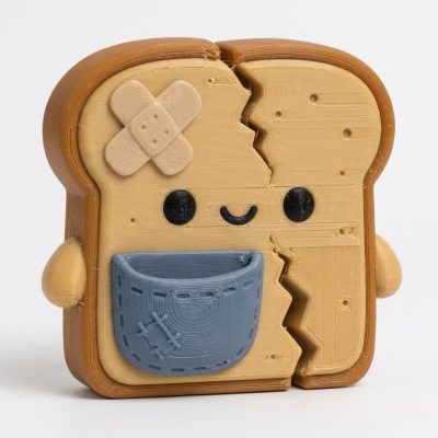 Broke Toast Collectible Figurine - Unique Desk Decor for Adults – 3D Printed in Canada — 3D Printed Figurines by 3DCentral